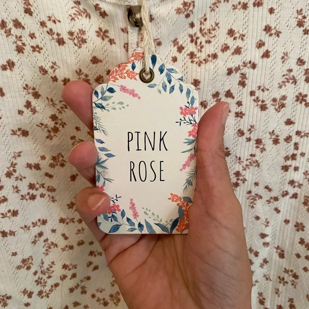 Pink Rose Crop Top small - Picture 8 of 8
